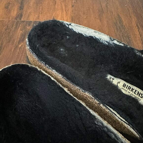 BIRKENSTOCK Madrid Big Buckle Shearling in Black Oiled Leather EU 39 US 8-8.5 N - Picture 6 of 13